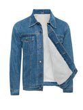 MEN'S DENIM JACKET SHERPA LINING (HF-1002): XL / RBL