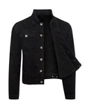 MEN'S DENIM JACKET SHERPA LINING (HF-1002): M / RBL