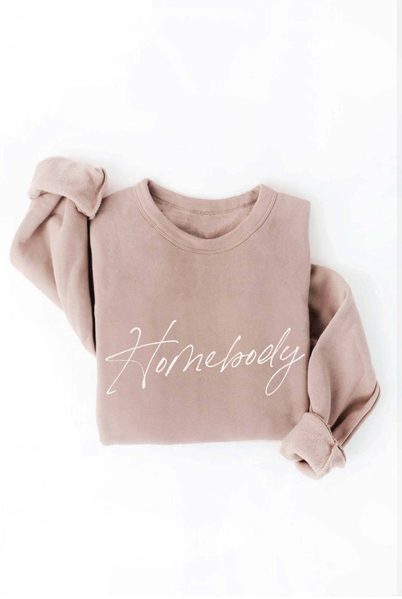 HOMEBODY  Graphic Sweatshirt: M / TAN