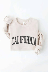 CALIFORNIA Graphic Sweatshirt: XL / HEATHER DUST