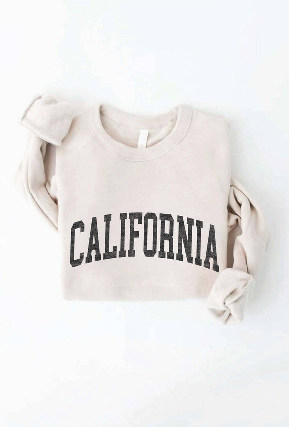 CALIFORNIA Graphic Sweatshirt: L / HEATHER DUST