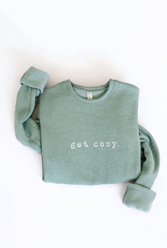 GET COZY Graphic Sweatshirt: S / DARK H. SAGE