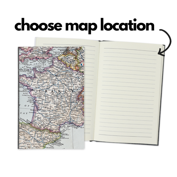 Custom Map Travel Journal Vacation Rental Guest Book