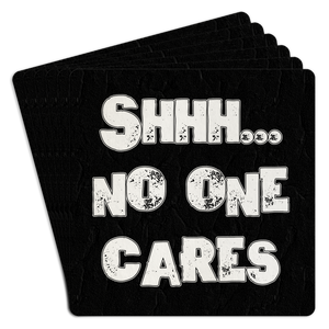 Paper Coaster 6pk Shhh... No one cares