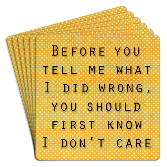 Paper Coaster 6pk Before you tell me what I did wrong