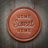 Home Sweet Home Leather Coaster